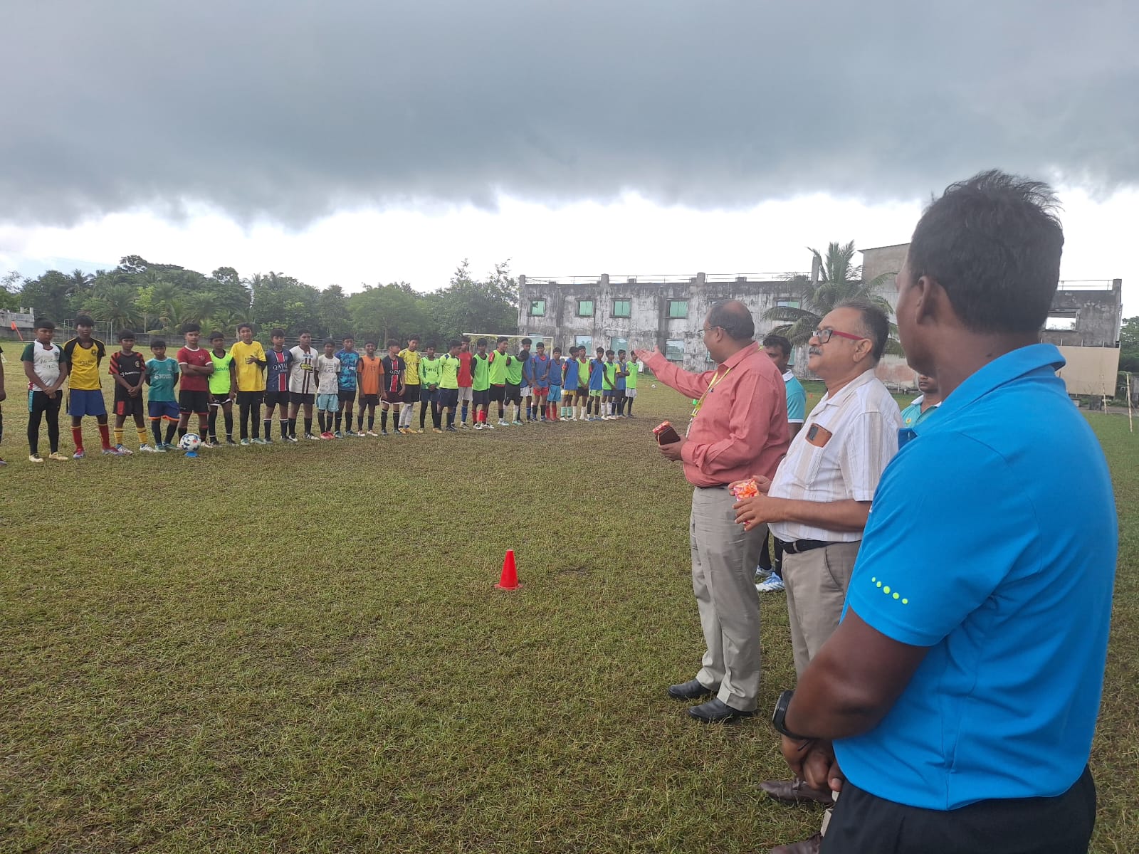 On the pitch at the JPS license course
