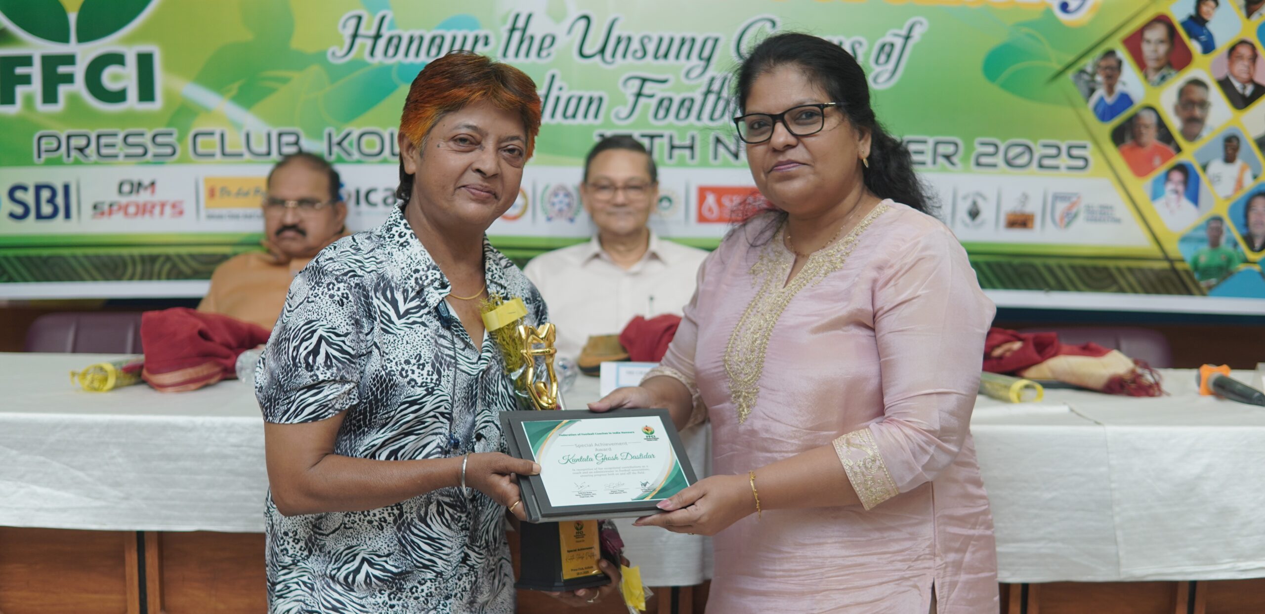 On stage at the Annual Awards Ceremony 2025